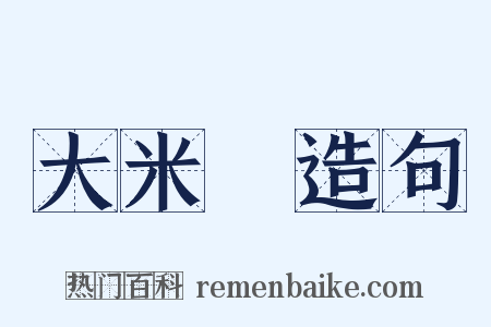 大米飯造句是什么意思的图片